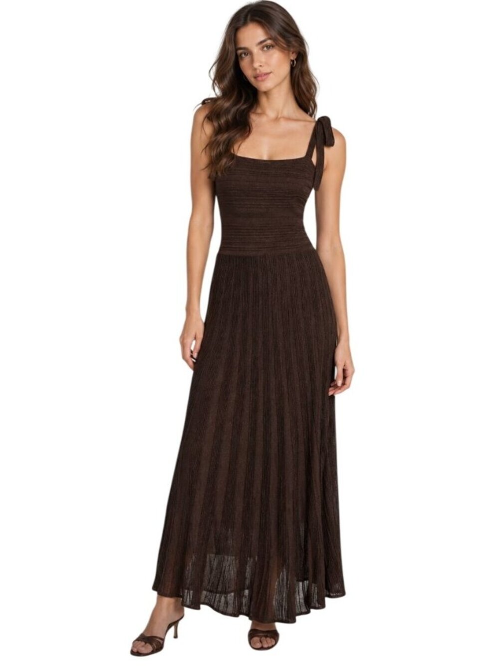 Zimmermann Lucky Metallic Tie Maxi Dress - Size 6 US
